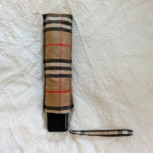Burberry Vintage Travel Folding Umbrella - Picture 4 of 14